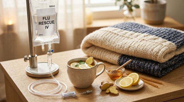 Flu Rescue mobile IV therapy drip in Cabo San Lucas