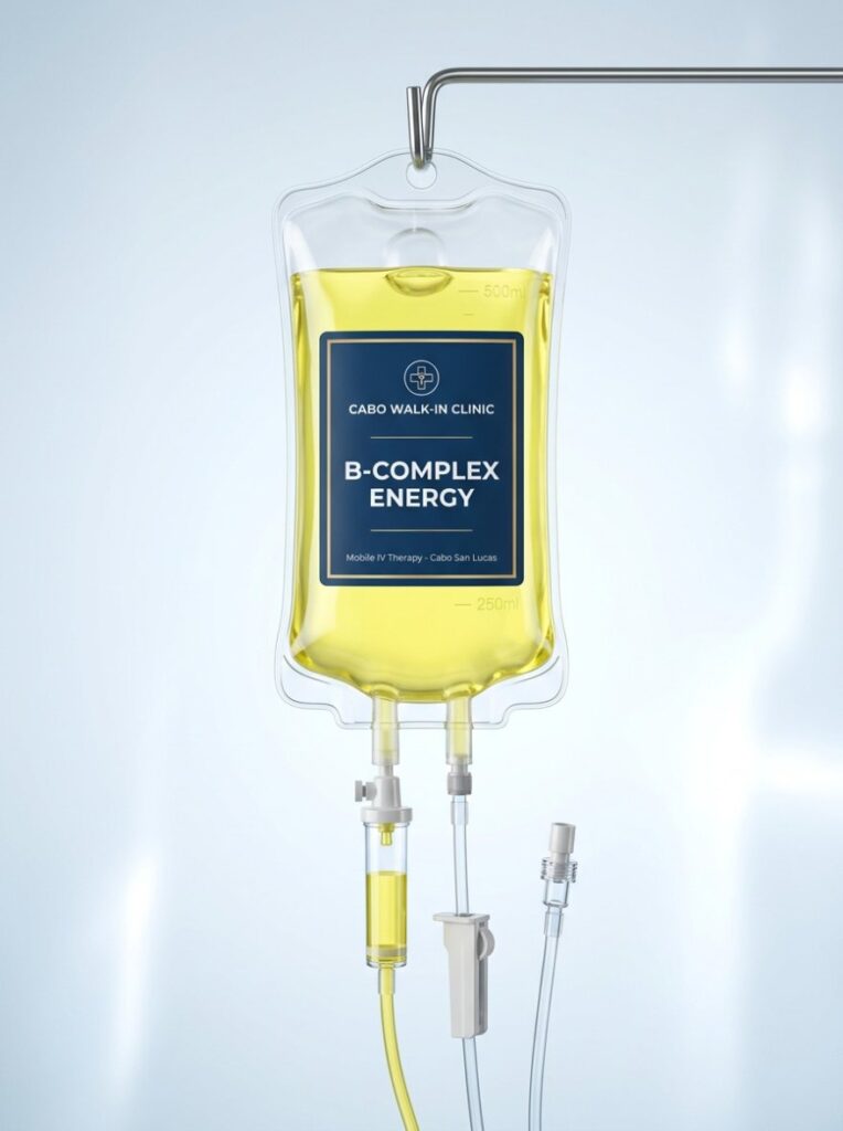 B-Complex Energy IV drip at Cabo Walk-In Clinic, Cabo San Lucas